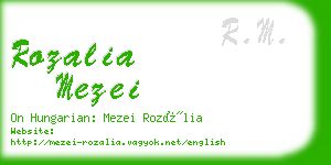 rozalia mezei business card